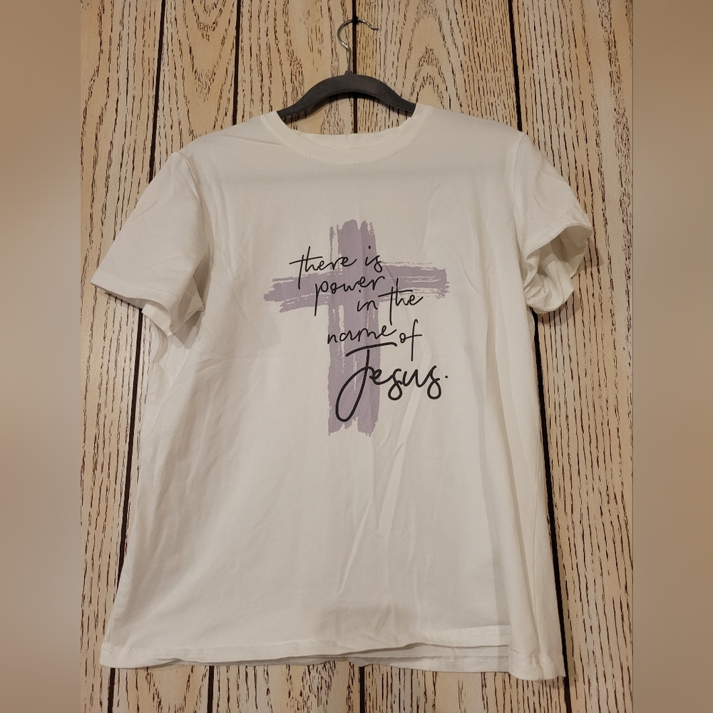 White T-Shirt with Inspirational Text